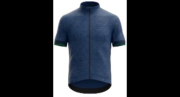 Endura Fs260 Print Korte Mouw Wielertrui Blauw S Man