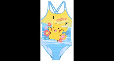 Pokémon Badpak Meisjes – Pikachu “Summer Time” – Blauw/Geel – Maat 104 – Officiële licentie
