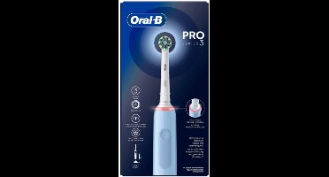 Oral-B Pro 3 3770 Blue Elektrische Tandenborstel - Blauw - 3 Poetsstanden - 360° Poetsdrukcontrole - 2-min Timer - incl. 3 opzetborstels