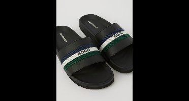 Björn Borg Heritage Badslipper Heren Met Strepen - Zwart - Maat 44