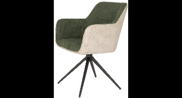 Puur - Lyla eetkamerstoel - beige/groen