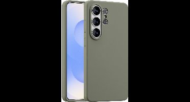 Accezz Hoesje - Geschikt voor Samsung Galaxy S26 Ultra - Liquid Silicone Backcover met Magnetische Ring - Cooper Green