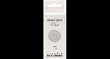 Creativ Company keramiek glazuur wit 60ml - hobby verf voor keramiek.