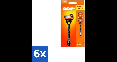 Gillette – Fusion5 – Scheersysteem Houder + 4 Mesjes - Voordeelverpakking - 6 stuks