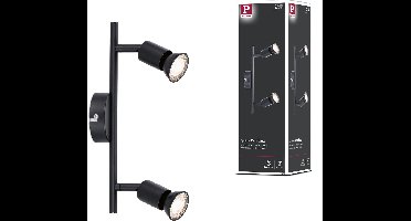 Spotlight Carolina GU10 230V max. 2x10W dimbaar Zwart mat
