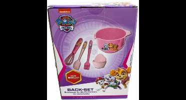PAW PATROL 7 delige Bakset voor kinderen - Met Skye Everest - Kom - muffinvormen en bakgereedschappen