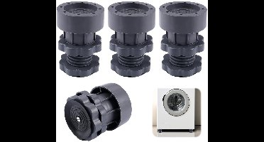 4 stuks verstelbare trillingsdempers - 10-12 cm - anti-trillingspootjes voor wasmachines, drogers, meubels - koelkast - voorkomt trillingen