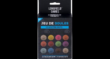 Jeu de Boules Houten Buts Set – 24 Stuks Fluor & Naturel – Ø30 mm – Pétanque – Longfield