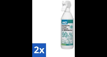 2 x HG - Desinfectie Reiniger - Krachtige & Veilige Formule - 500 ml - Desinfecterende Reiniger - Bacteriebestrijding - Schoonmaakmiddel - HG Desinfectie Reiniger - Biologisch Afbreekbaar