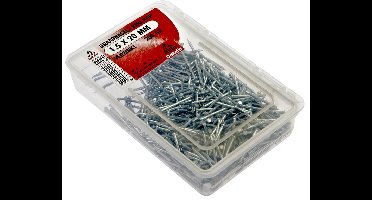 Deltafix spijkers 1,5 x 20 mm - verzinkt - verloren kop - 200 gram