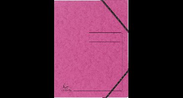 Exacompta 25x Bedrukte Elastomappen zonder klep - glanskarton 355g/m2 - A4 - Roze - 555420E