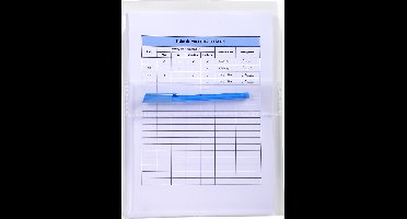 Exacompta 10x Pak van 2 zelfklevende tassen met balg - gladde PP 20/100ste - A4 - Transparant - 56300E