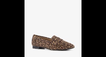 Nova dames loafers met panterprint bruin - Maat 36