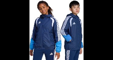 adidas Jas Kinderen Tiro 26 Competition All Weather Blauw - Maat 128cm
