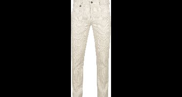 Suitable Chino broek Linen Blend Ruiten Beige - Maat 50 - Heren - Mannen broeken