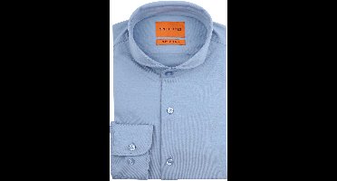 Suitable Sorona Overhemd Mid Blauw - Maat 40 - Heren - Overhemden Formeel