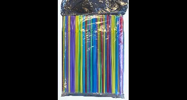 Herbruikbare Plastic Buigrietjes 5x240 mm – 250 Stuks – Kleurenmix – Flexibel & Duurzaam