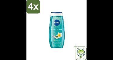 NIVEA Douchegel Hawaii Flower & Oil 250 ml - Voordeelverpakking - 4 stuks - Douchegel hawaii - Douchegel hawaii bloem