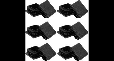Metaalproductaccessoires vierkante eindkappen – 10*10 mm – zwart – 12 Stuks – lamellair stopcontact,buizenstoppen,voetkappen,voor vierkante buizen metaalproducten stoelen planken