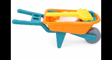 Eddy Toys Kruiwagen met Zandspeelgoed 8 Stuks - Zandspeelgoed Set met Kruiwagen - Strand Speelgoed Kinderen - Kinder Kruiwagen voor Zandbak - Kunststof - Multicolor