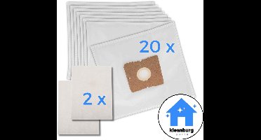 Kleanburg® - Inventum - Tomado - Princess - PH95 - Stofzuigerzakken - 20 stuks