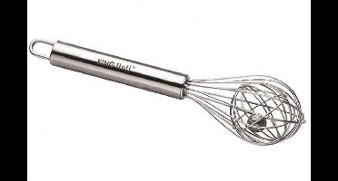 KINGHOFF Garde met Bal - 21 cm Snelklopper - Roestvrijstalen Sausgarde voor Eiwit, Slagroom en Beslag - Garde - Keukengereedschap