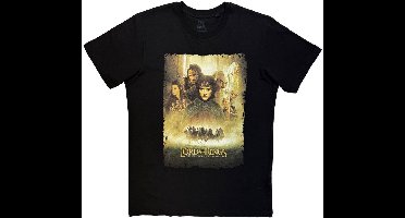 Lord Of The Rings - Fellowship Of The Ring Homage Heren Tshirt - S - Zwart