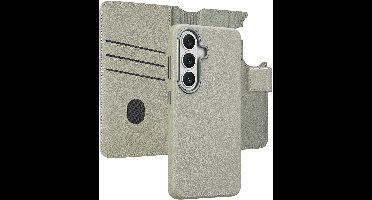 Accezz Hoesje - Geschikt voor Samsung Galaxy S26 - Leather Bookcase 2-in-1 met Magnetische Ring - Light Grey