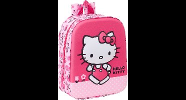 Kinderrugzak Hello Kitty Roze 22 x 27 x 10 cm 3D