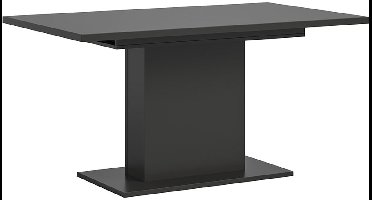 Motion eetkamertafel zuilpoot 90x150/190cm incl. 1 verlengblad grijs.