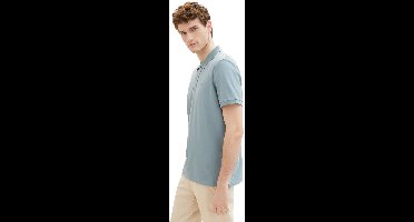 Tom Tailor - Piqué-poloshirt van katoen - Maat XXL - grey mint