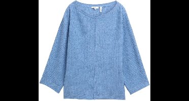 Tom Tailor - Losse gebreide trui - Maat M - flawless blue melange