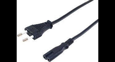 Equip 112161 electriciteitssnoer Zwart 3 m 2-pin C7 stekker