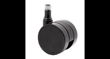 WAGNER bureaustoelwiel/draaistoelwiel - DESIGN HART - Diameter Ø 50 mm, hoogte 55 mm, met intervalrem, pen 11 x 20 mm, draagvermogen 50 kg - Made in Germany - 01173561