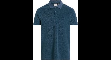 Calvin Klein Towelling Regular Polo - heren poloshirt - blauw