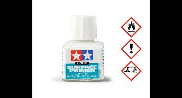 Tamiya Hobbyverf - 87096 Liquid Surf Primer - White - 40ml Verf potje - 40 ml