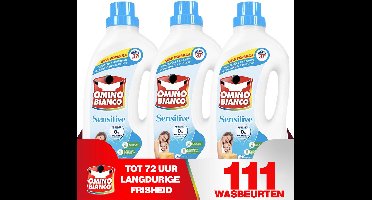 Omino Bianco Sensitive - Vloeibaar wasmiddel - 3 x 1.48 L - Geconcentreerd