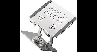 Opvouwbare metalen standaard, multi-hoek tablethouder, 360° draaibare basis Opvouwbare standaard voor 4-12,9 inch telefoons en tablets