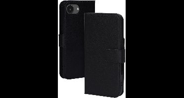 Mobiparts hoesje geschikt voor Apple iPhone 16e Apple iPhone 17e - Wallet/Boekhoesje - Eco Leer - Magneet Sluiting - Opberg vakken - Zwart