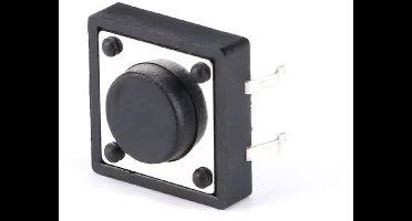 12x12x5mm 4-Pins Tactiele Drukknoppen | Micro Tact Switch | DIP Power Schakelaars - 1x