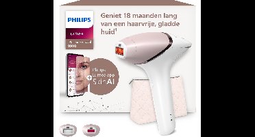Philips Lumea IPL 9900 Series - IPL Ontharingsapparaat - AI haarvermindering analyse - 2 opzetstukken - Draadloos - BRI950/02