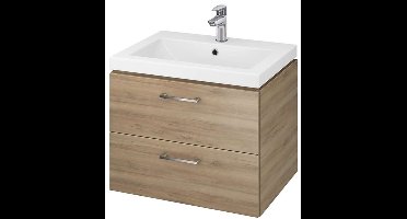 Cersanit Lara - Kast met wastafel, 45x59x45 cm, 2 laden, noten S801-148-DSM