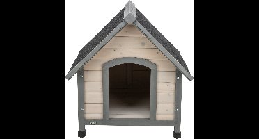 Hondenhok Trixie Natura Grijs - Gebeitst Grenenhout, 71x76x77 cm - Weerbestendig met Bitumen Dak