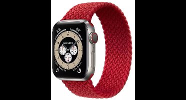 Apple Gevlochten solobandje voor de Apple Watch | 44/45/46/49 mm - Maat 2 - (Product) Red