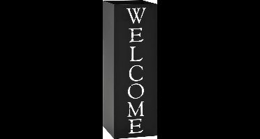 vidaXL - Parapluhouder - Welcome - staal - zwart