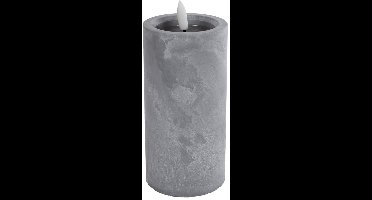 LED Kaars vlameffect betonkleur 15cm