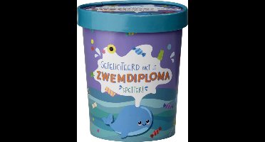 Snoepemmer - Zwemdiploma - 12x14cm