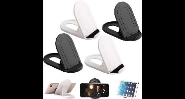 4 Opvouwbare telefoonhouder, universele ovale multi-hoek zakstandaard, draagbare verstelbare desktopstandaard compatibel met tablets en Geschikt voorKindle-smartphones