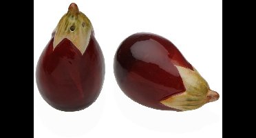 Peper- en Zoutvat Versa Keramisch Dolomite Aubergine 8,5 X 5,3 X 5,1 CM