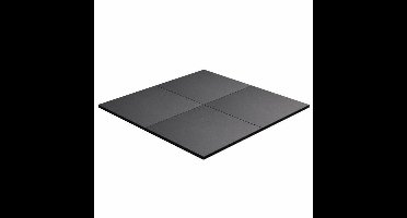 Gorilla Sports Vloermatten Rubber - Beschermingsmatten - 4 stuks - 50 x 50 cm - Zwart - Sportvloer
